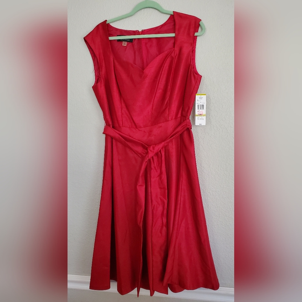 Red Fit and Flare Dress